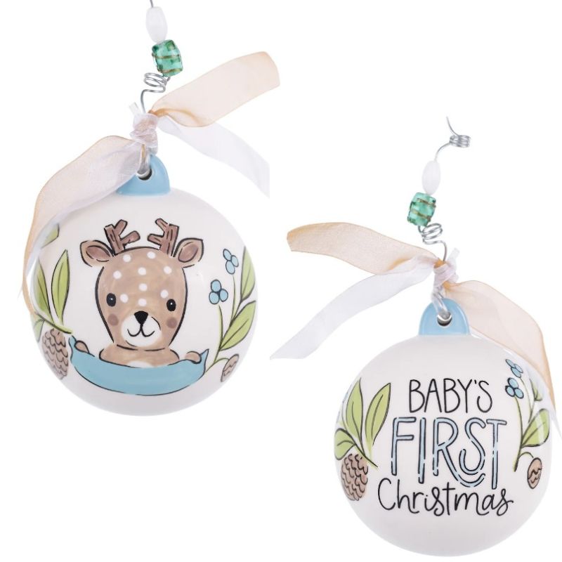Baby Boy Deer 1st Christmas Ornament